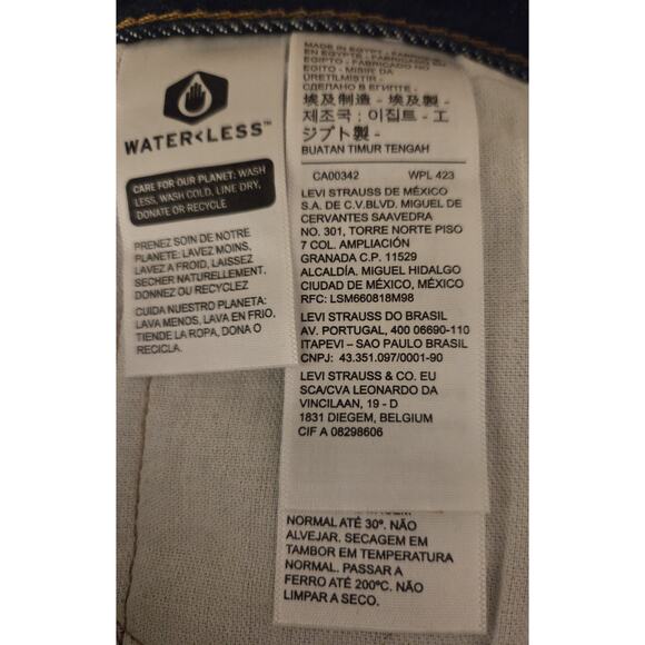 Levis 501 Jeans Mens 33x30 Dark Wash CW 22 - Picture 8 of 9